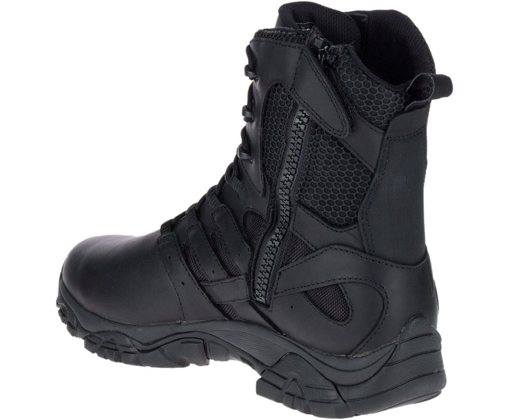 Merrell Boots Black - Moab 2 8\" Tactical Response Waterproof - Womens 12JOGEDNX
